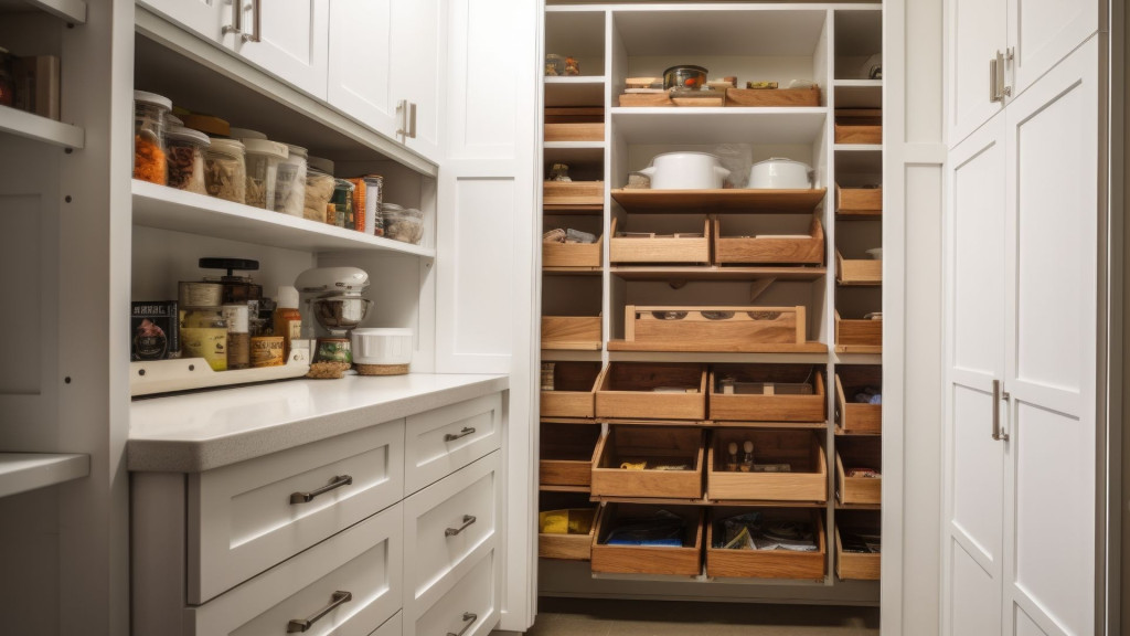 Butler's pantry installed in a home for kitchen design.